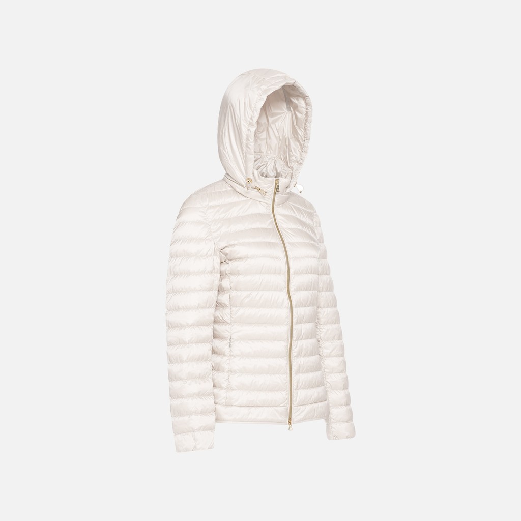Short down jacket JAYSEN WOMAN Moonbeam - image number 1 | GEOX