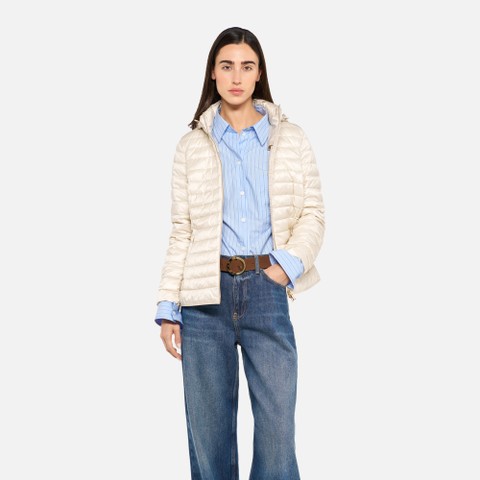 Short down jacket JAYSEN WOMAN Moonbeam | GEOX