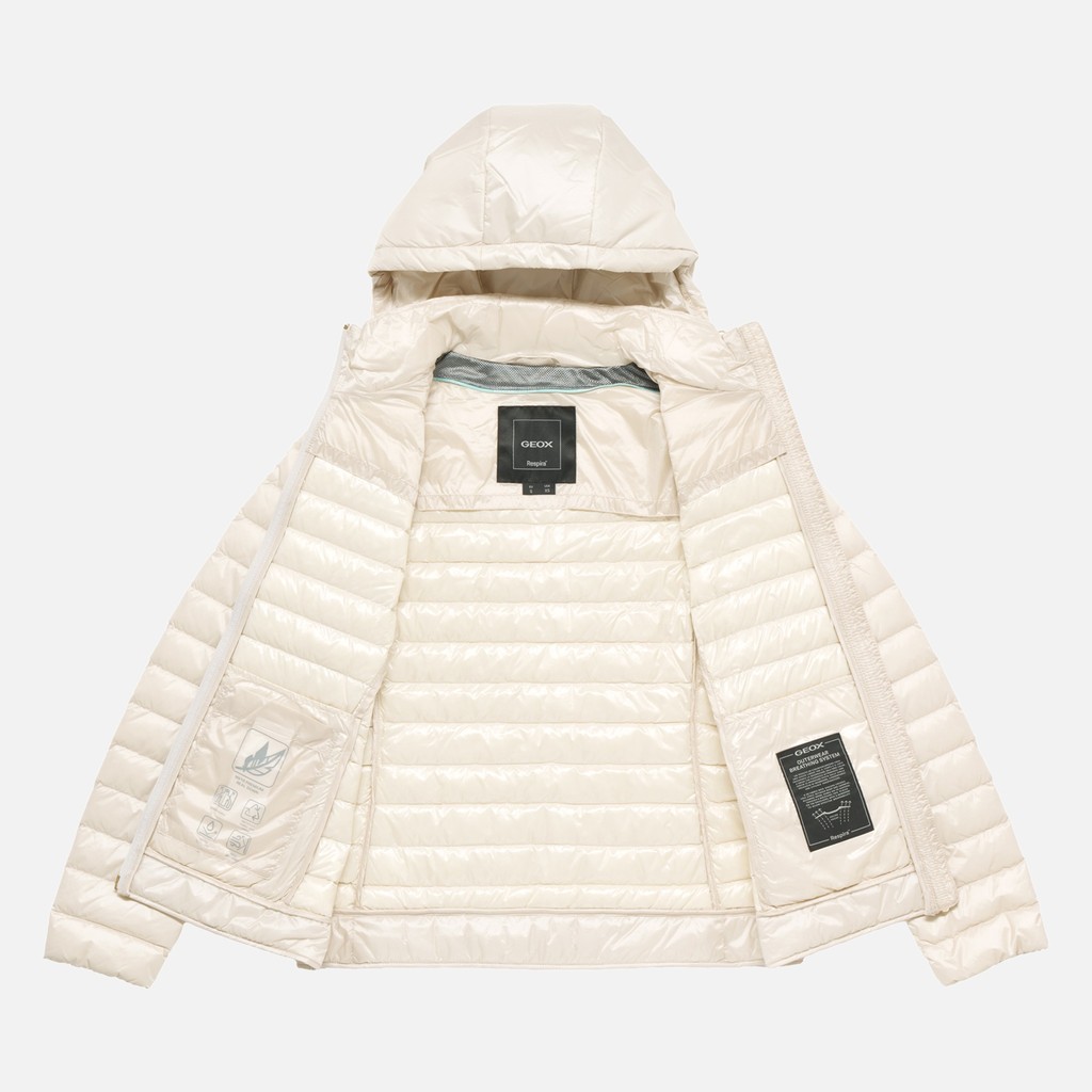 Short down jacket JAYSEN WOMAN Moonbeam - image number 5 | GEOX