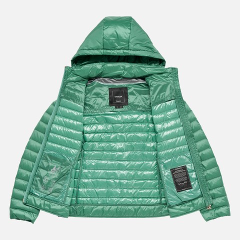 Doudoune courte JAYSEN FEMME Vert moyen - image number 9 | GEOX