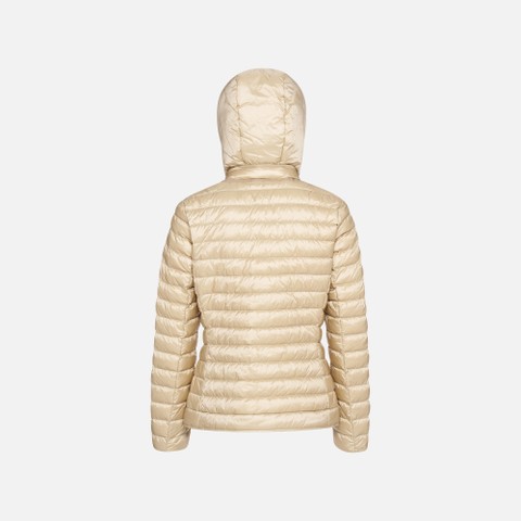 Short down jacket JAYSEN WOMAN Oxford tan - image number 5 | GEOX