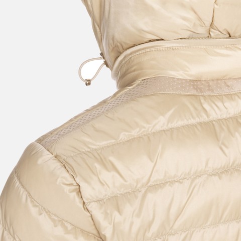 Short down jacket JAYSEN WOMAN Oxford tan - image number 6 | GEOX