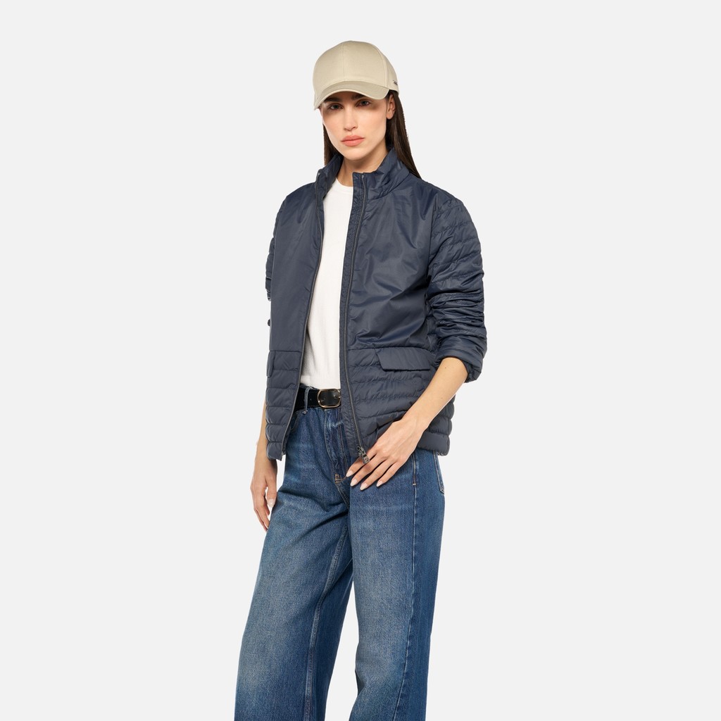 Doudoune courte MYLUSE FEMME Bleu nuit - image number 0 | GEOX