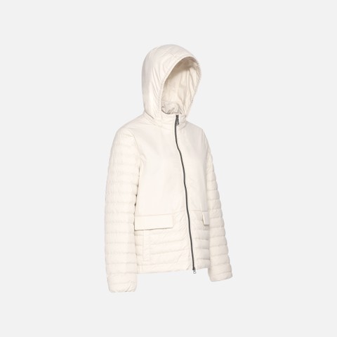 Short down jacket MYLUSE WOMAN Moonbeam - image number 1 | GEOX