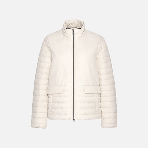 Short down jacket MYLUSE WOMAN Moonbeam - image number 4 | GEOX