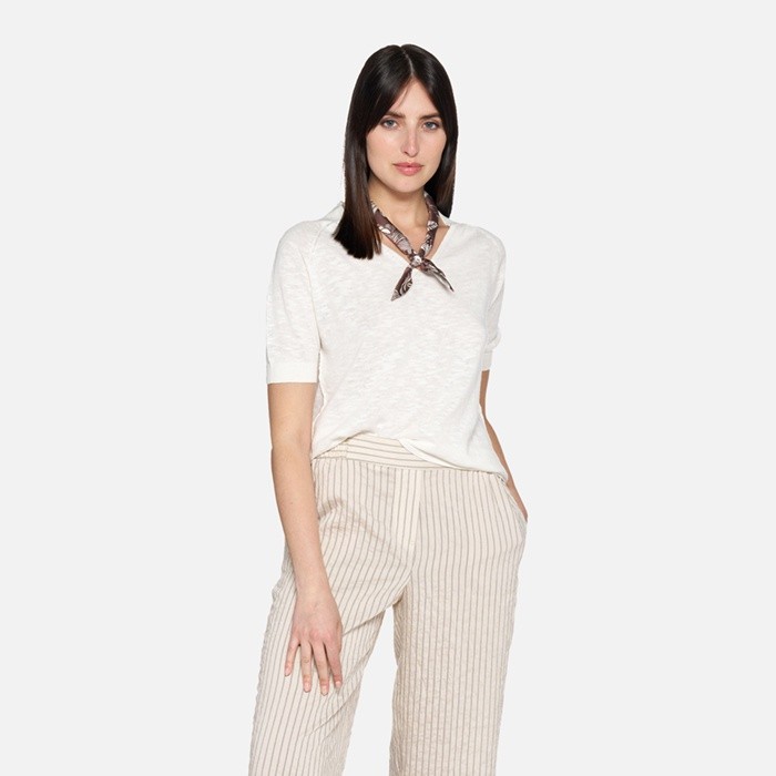 T-shirt KNIT WOMAN White | GEOX