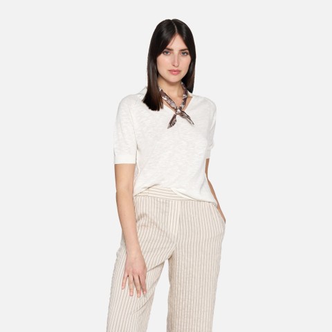 T-shirt KNIT WOMAN White | GEOX