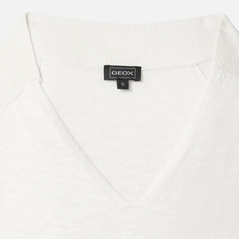 T-shirt KNIT WOMAN White - image number 8 | GEOX