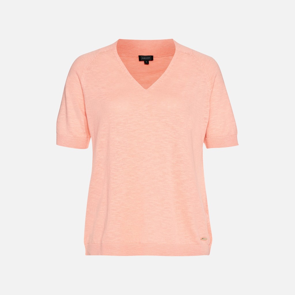 T-shirt KNIT WOMAN Peachy keen - image number 4 | GEOX