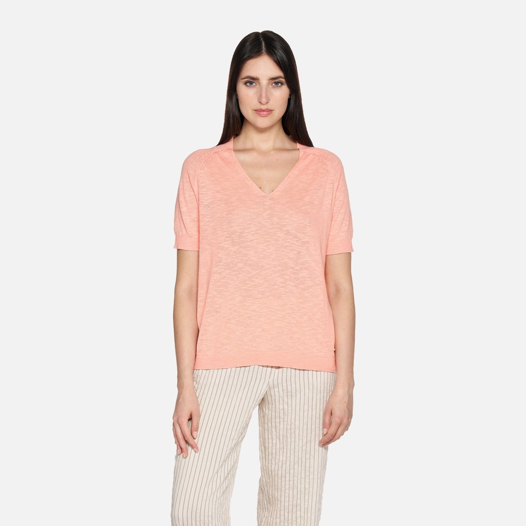 T-shirt KNIT WOMAN Peachy keen - image number 2 | GEOX