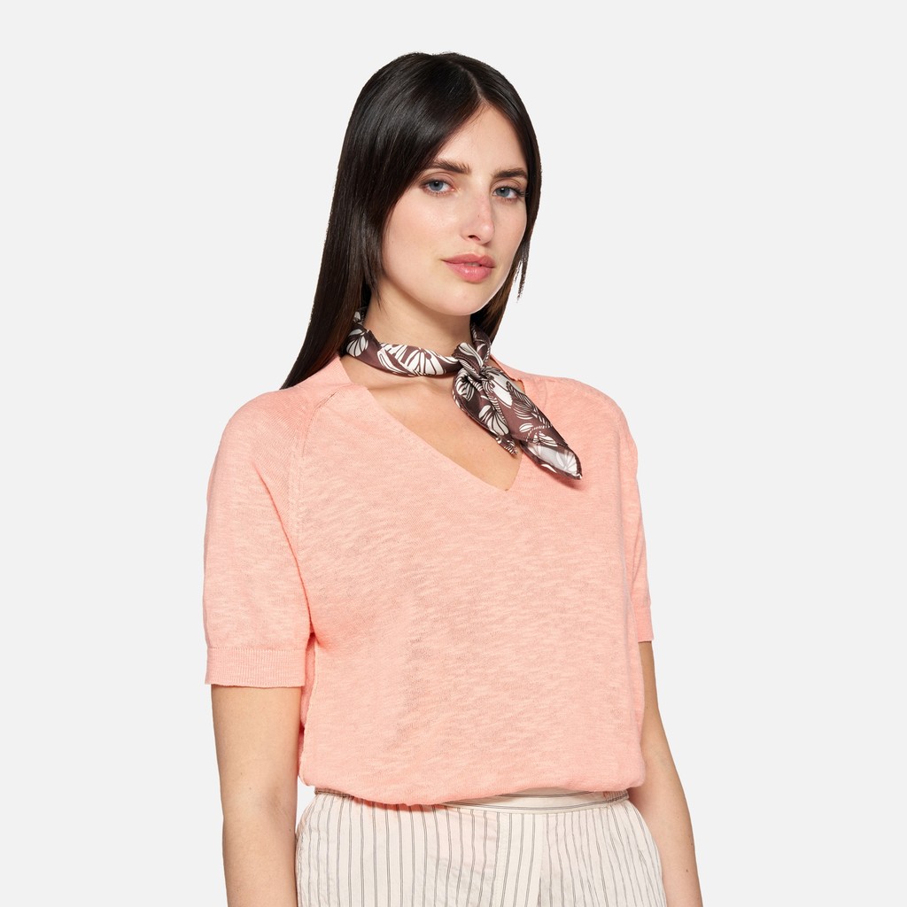 T-shirt KNIT WOMAN Peachy keen - image number 3 | GEOX
