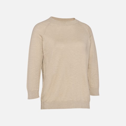 Crew-neck sweater KNIT WOMAN Humus - image number 5 | GEOX