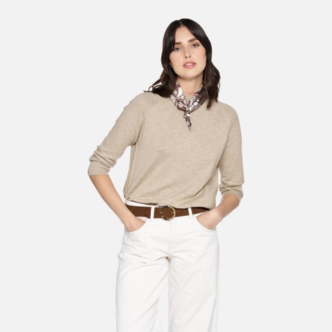 Crew-neck sweater KNIT WOMAN Humus | GEOX