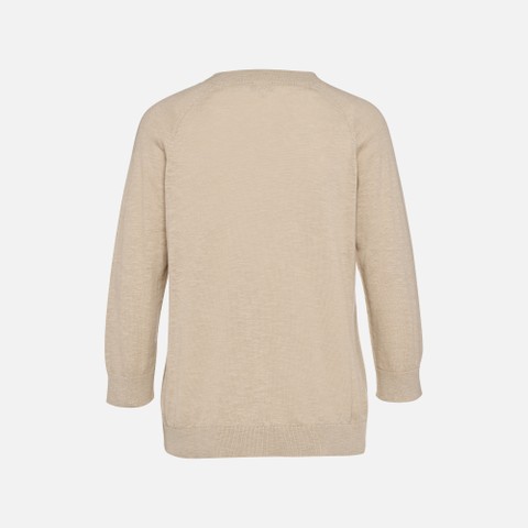 Crew-neck sweater KNIT WOMAN Humus - image number 6 | GEOX