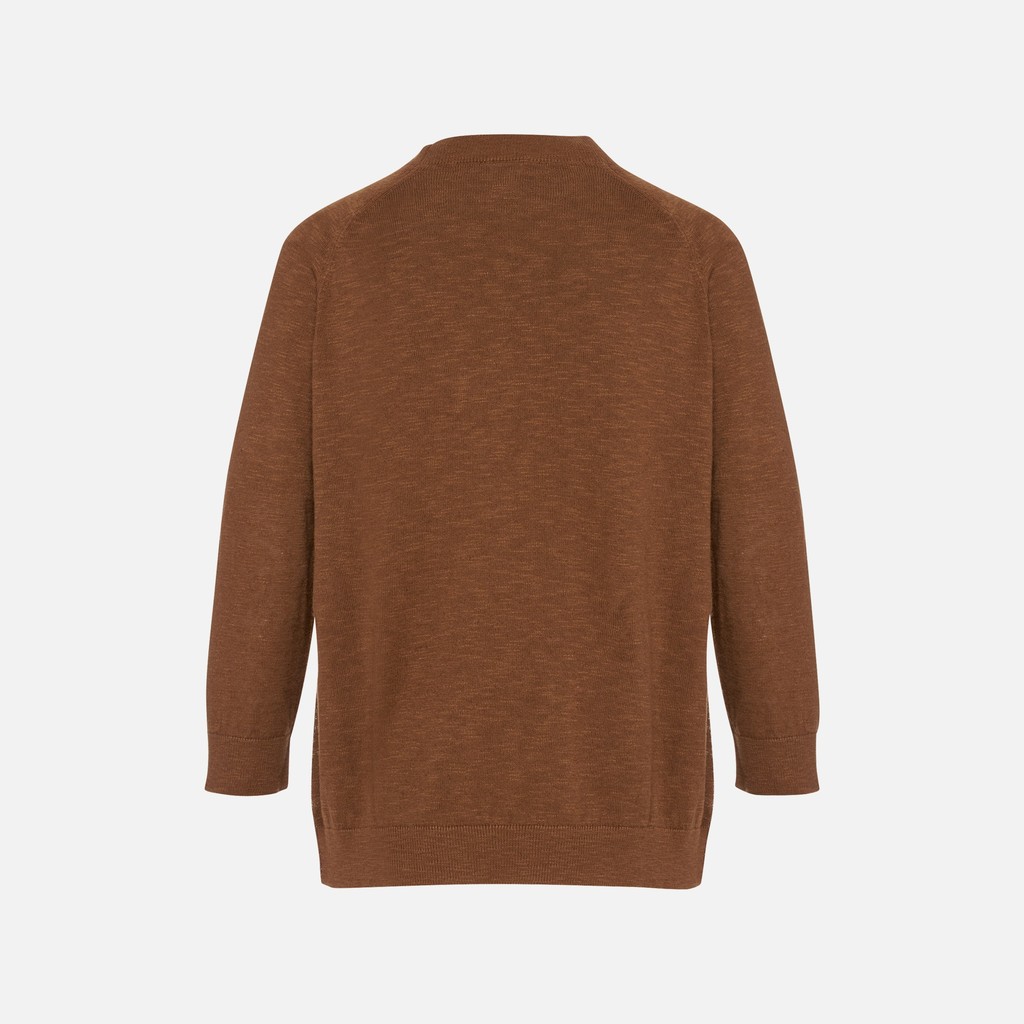 Crew-neck sweater KNIT WOMAN Partridge - image number 6 | GEOX