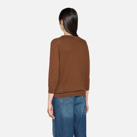 Crew-neck sweater KNIT WOMAN Partridge - image number 3 | GEOX