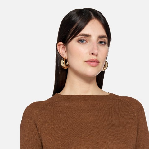 Crew-neck sweater KNIT WOMAN Partridge - image number 3 | GEOX