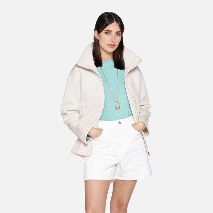 Felpa SWEATER DONNA Bianco latte | GEOX