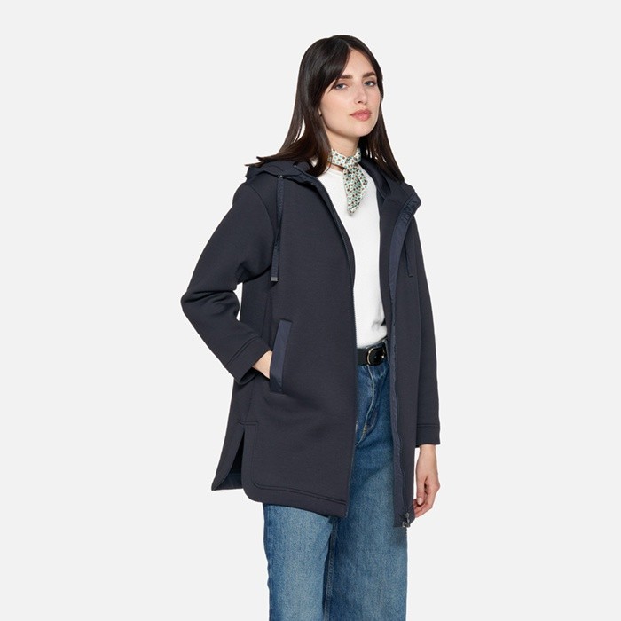Felpa con cappuccio SWEATER DONNA Blu Notte | GEOX