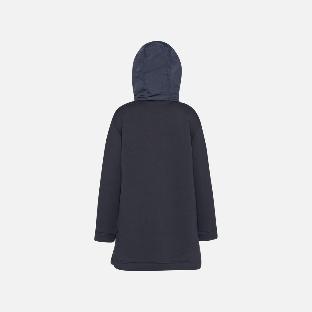 Felpa con cappuccio SWEATER DONNA Blu Notte - image number 6 | GEOX