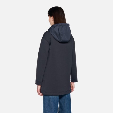 Felpa con cappuccio SWEATER DONNA Blu Notte - image number 3 | GEOX