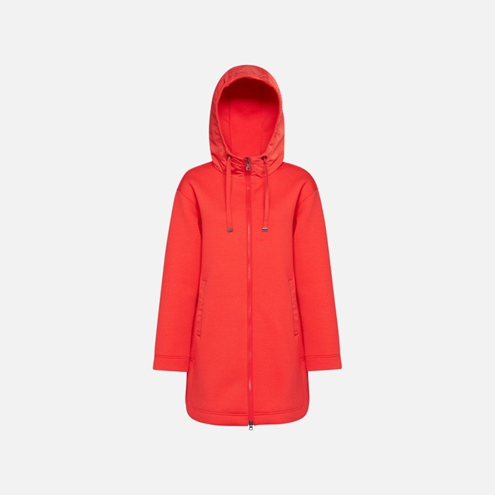 Hoodie SWEATER WOMAN High risk red/High risk red | GEOX