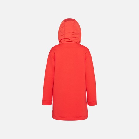 Sweat-shirt &agrave; capuche SWEATER FEMME Rouge vif/Rouge vif - image number 7 | GEOX