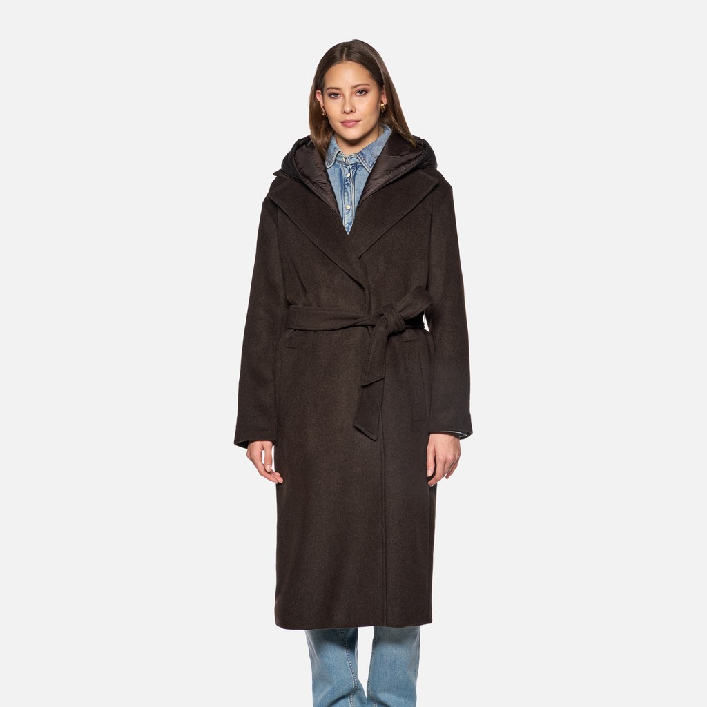 Woollen coats RAWELLE WOMAN Delicioso - image number 1 | GEOX