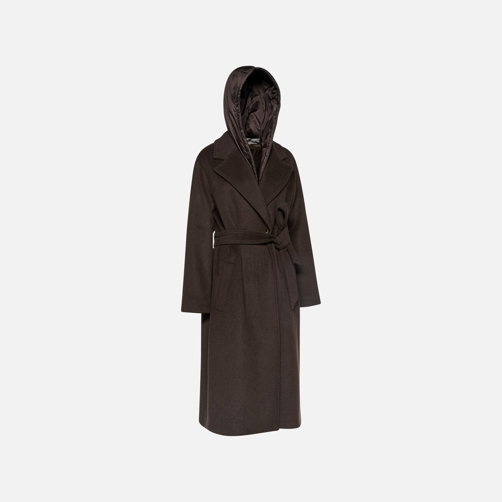 Woollen coats RAWELLE WOMAN Delicioso - image number 6 | GEOX