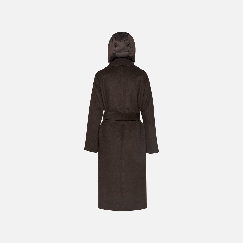 Woollen coats RAWELLE WOMAN Delicioso - image number 7 | GEOX