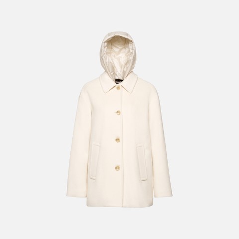 Woollen coats RAWELLE WOMAN Moonbeam - image number 5 | GEOX