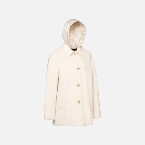 Woollen coats RAWELLE WOMAN Moonbeam - image number 6 | GEOX