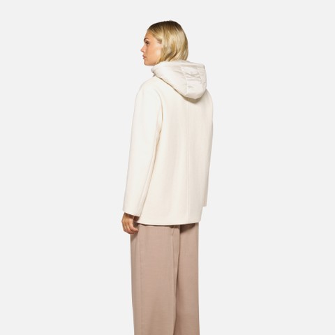 Woollen coats RAWELLE WOMAN Moonbeam - image number 2 | GEOX