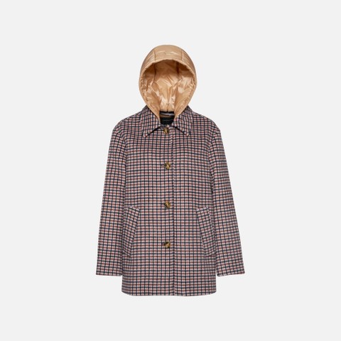 Woollen coats RAWELLE WOMAN Delicioso/Moonbeam/Dusty Rose - image number 6 | GEOX