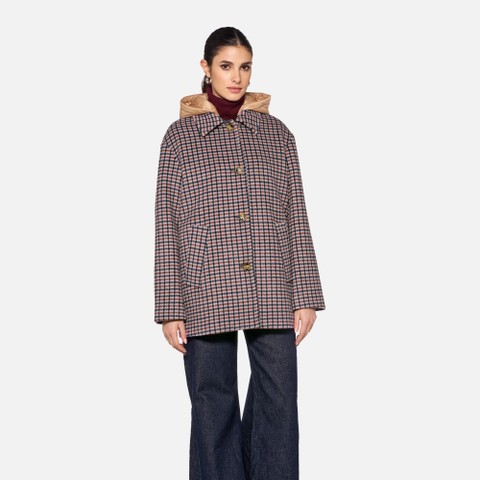 Woollen coats RAWELLE WOMAN Delicioso/Moonbeam/Dusty Rose - image number 2 | GEOX