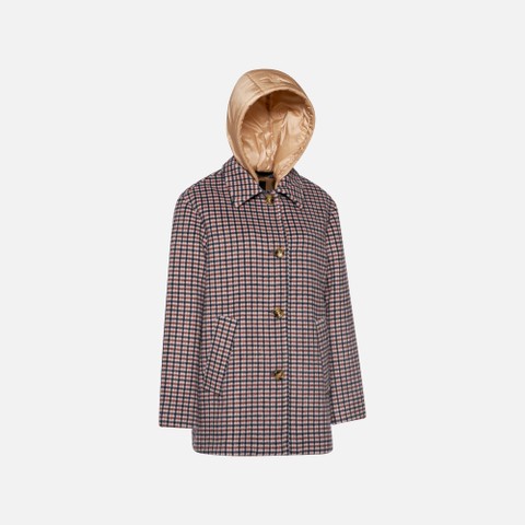Woollen coats RAWELLE WOMAN Delicioso/Moonbeam/Dusty Rose - image number 7 | GEOX