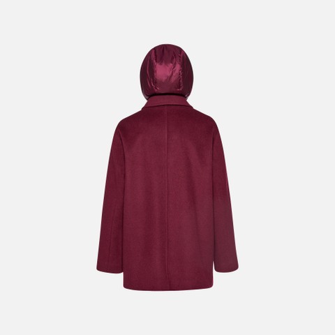 Woollen coats RAWELLE WOMAN Tawny Port - image number 7 | GEOX