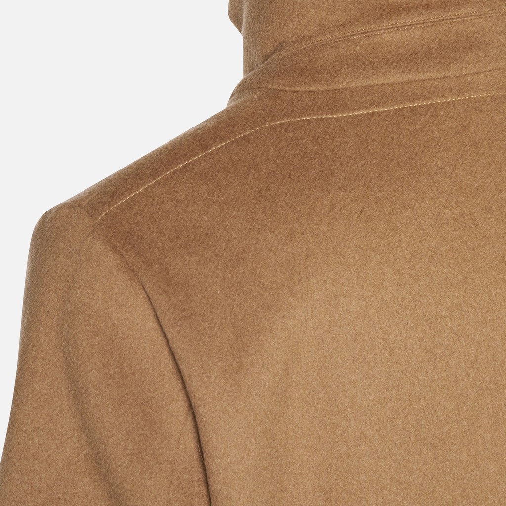 Woollen coats RAWELLE WOMAN Camel Gold - image number 7 | GEOX