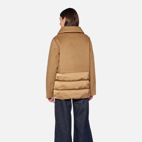 Manteau avec col PLUETTE FEMME Camel/Camel - image number 2 | GEOX