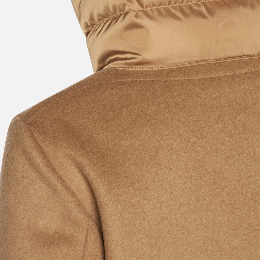 Manteau avec col PLUETTE FEMME Camel/Camel - image number 7 | GEOX