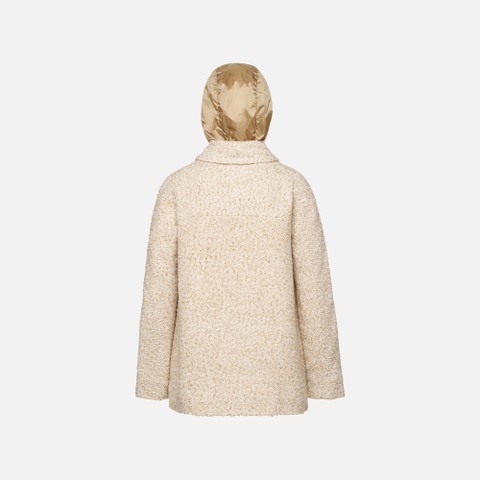 Short coat CHARLENE WOMAN Moonbeam/Nougat - image number 8 | GEOX