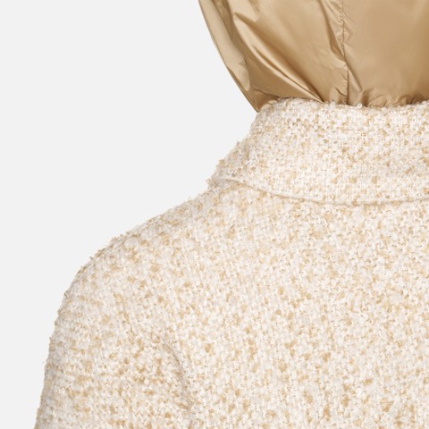 Short coat CHARLENE WOMAN Moonbeam/Nougat - image number 9 | GEOX