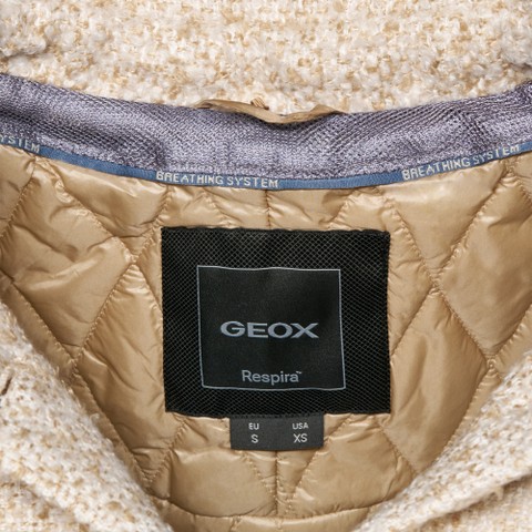 Short coat CHARLENE WOMAN Moonbeam/Nougat - image number 10 | GEOX