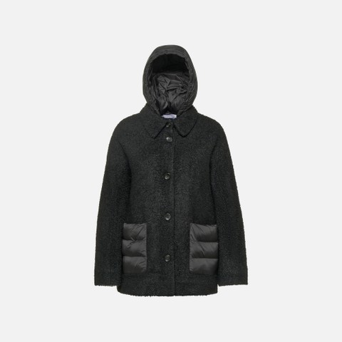 Short coat CHARLENE WOMAN Black - image number 6 | GEOX