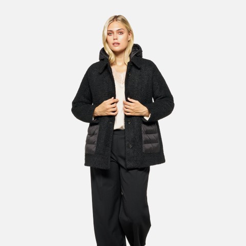 Short coat CHARLENE WOMAN Black | GEOX