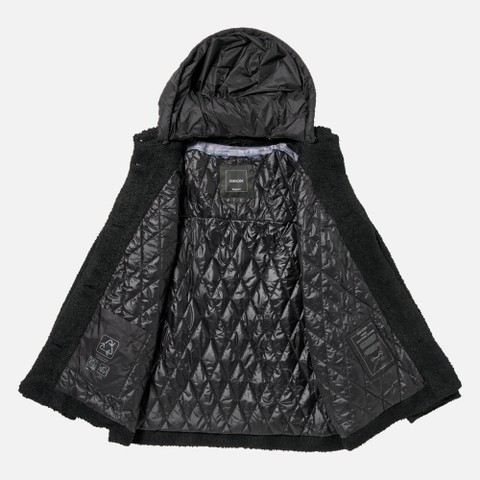 Short coat CHARLENE WOMAN Black - image number 12 | GEOX