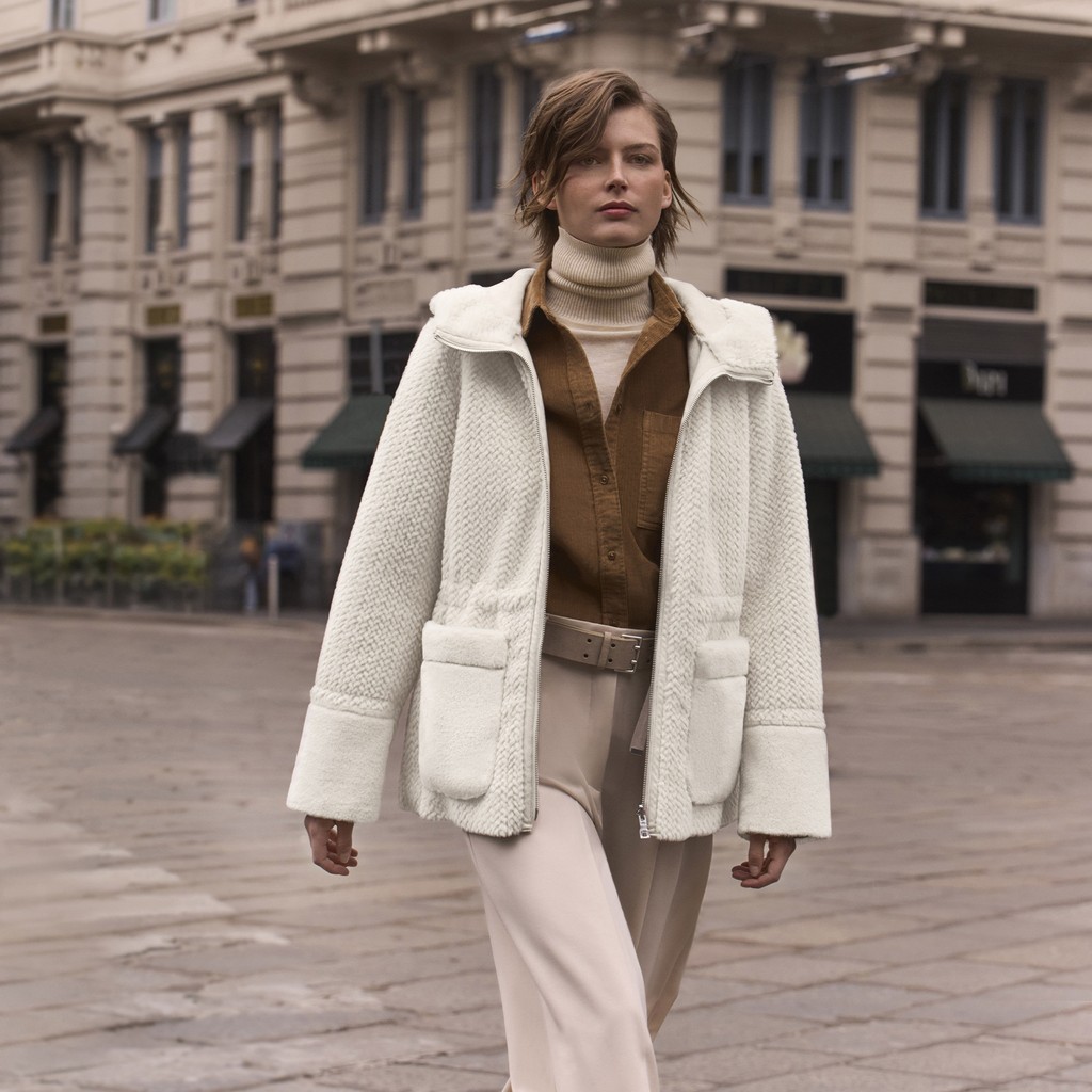 Hooded coat KENCY WOMAN Moonbeam - image number 0 | GEOX