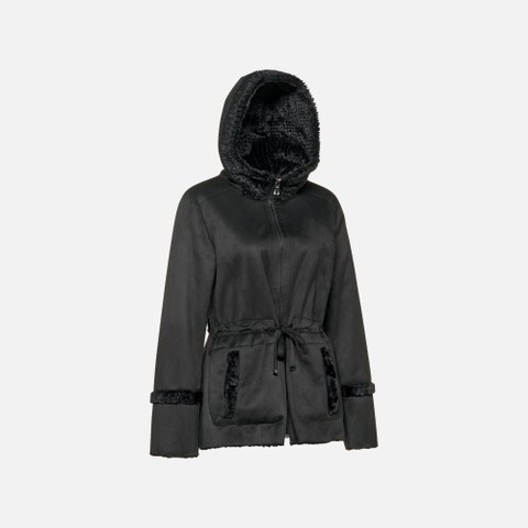 Abrigo con capucha KENCY MUJER Negro - image number 5 | GEOX