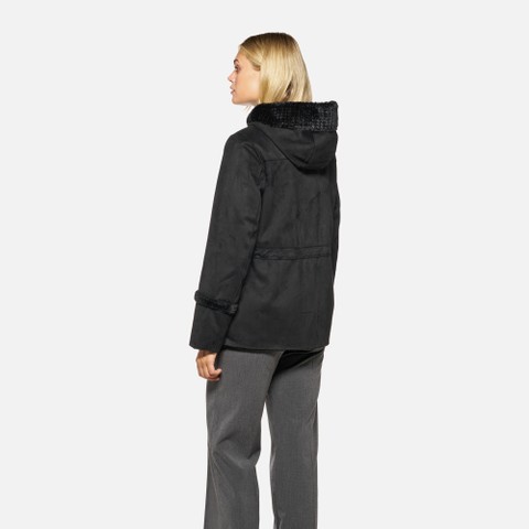 Abrigo con capucha KENCY MUJER Negro - image number 2 | GEOX