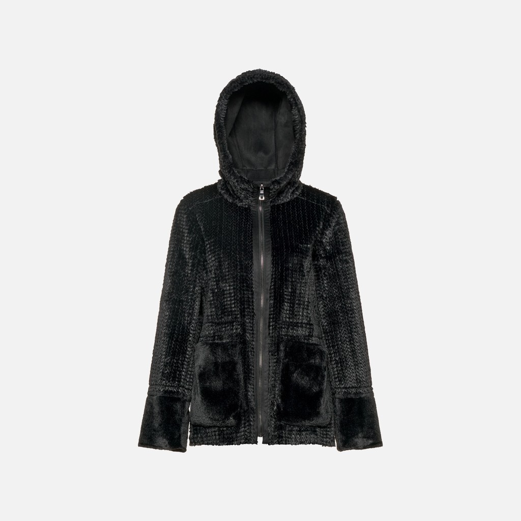 Abrigo con capucha KENCY MUJER Negro - image number 8 | GEOX